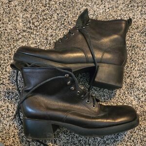 Classic Black Leather Ankle Boots